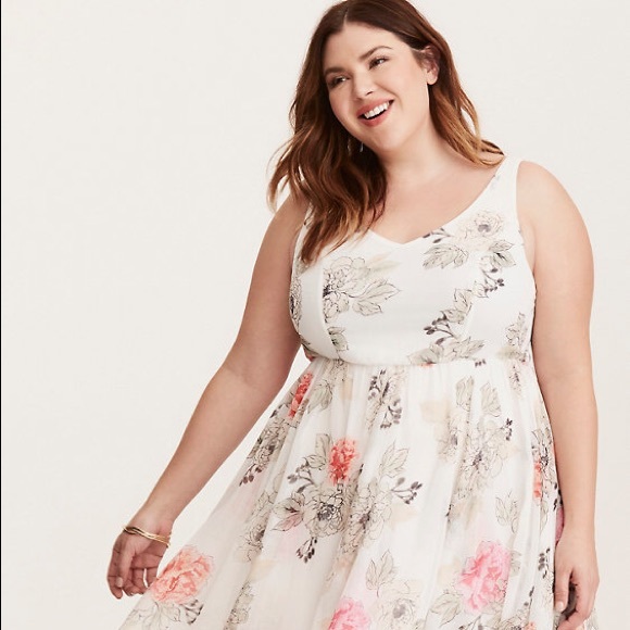 chiffon floral mini dress